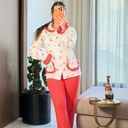 Pyjama 2 Pièces en Dentelle – Élégance & Confort pour vos Nuits